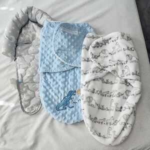 3 Piece Baby Swaddle Set